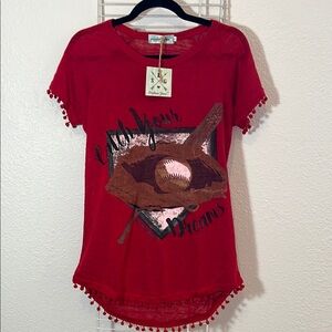 Southern Grace Red Baseball Tee